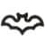 Holiday Home Grippy Bat Cookie Cutter Perspective: front