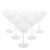 Dash of That Essentials Clear Wave Coupe Glass Set Perspective: front