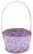 Holiday Home Easter Pearlized Bamboo Basket- Purple Perspective: front