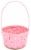 Holiday Home Easter Pearlized Bamboo Basket- Pink Perspective: front