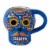 Holiday Home® Day of the Dead Figural Skull Mug – Blue Perspective: front