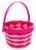 Holiday Home Easter Basket Two Tone Bamboo - Pink Perspective: front