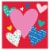 Holiday Home Valentine's Spring Floral Cocktail Napkins Perspective: front