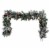 Holiday Home Frosted Holly Fir Garland with Warm White LED Lights Perspective: front