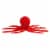 Holiday Home 26.5 Inch Orange Octopus Plush Perspective: front