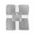 HD Designs Chenille Sherpa Blanket - Gray Perspective: front