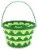Holiday Home Easter Two Tone Bamboo Basket - Green Perspective: front