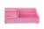 Office Works Desk Storage - Pink Perspective: front