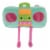 Holiday Home 14" Retro Buddies Boombox Plush Toy Perspective: front