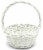 Holiday Home Easter Painted Split Willow Basket - White Perspective: front