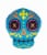 Holiday Home Halloween Day of the Dead Large Blue Skull Plush - Dia de Los Muertos Perspective: front