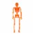 Holiday Home Blacklight Hanging Orange Skeleton Perspective: front