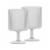 HD Designs Outdoors Poly Pro Ribbed Wine Goblet - White Perspective: front