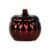 Holiday Home Glass Pumpkin Candle - Burgundy Perspective: front