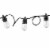 HD Outdoors Solar 12-Light Color Changing String Lights Perspective: front