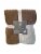 HD Waffle Sherpa Throw TAN Perspective: front