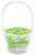 Holiday Home Easter Painted Polka Dot Lined Willow Basket - Green Perspective: front
