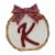 Holiday Home 4.3in Tree Stump Monogram K Christmas Holiday Décor Perspective: front