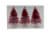 Holiday Home 4" Bottle Brush Christmas Trees - Red Perspective: front