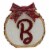 Holiday Home Tree Stump Monogram B Christmas Holiday Décor Perspective: front