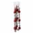 Holiday Home 6' Red and Silver Glitter Ball Garland Christmas Holiday Decoration Perspective: front
