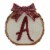 Holiday Home Tree Stump Monogram A Christmas Holiday Décor Perspective: front