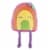 Holiday Home 14" Retro Buddies Rainbow Plush Toy Perspective: front