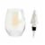 Holiday Home Iridescent Stemless Wine Glass with Tree Bottle Stopper Set Perspective: front