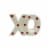 Holiday Home Valentine's Ceramic Tabletop XO Decor - White Perspective: front