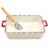 Holiday Home Two-Piece Ceramic Baker and Spatula Set Perspective: front