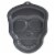 Holiday Home Halloween Carbon Steel Skull Pan Perspective: front