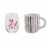 Holiday Home Oh What Fun Wine Glass and Stripe Mug - Set of 2 Perspective: front