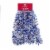 Holiday Home 10' Blue and Silver Wide Cut Tinsel Garland Christmas Decoration Perspective: front