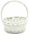 Holiday Home Easter Painted Split Willow Basket - White Perspective: front