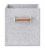 Everyday Living Fabric Drawer Felt with Leather Handle - Light Gray Perspective: front