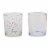 Holiday Home Candy Cane and Clear Iridescent Drinking Cup - Set of 2 Perspective: front
