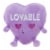 Holiday Home 9.5 Inch Purple Heart Plush Perspective: front