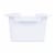 Office Works Plastic Storage Bin - White Perspective: front