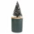 Holiday Home Glass Jar Candle with Wood Lid & Tree - Green Perspective: front