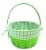HH 10in Lined Bamboo Basket - Green Perspective: front