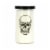 Holiday Home Halloween Jar Candle Sketched Skull Perspective: front