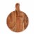 Holiday Home Round Wood Board with Red Edge Perspective: front