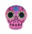 Holiday Home Halloween Day of the Dead Large Pink Skull Plush - Dia de Los Muertos Perspective: front