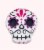Holiday Home Halloween Day of the Dead Large White Skull Plush - Dia de Los Muertos Perspective: front