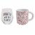 Holiday Home Jingle All The Way Wine Glass and Snowflake Mug - Set of 2 Perspective: front