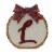 Holiday Home Tree Stump Monogram L Christmas Holiday Décor Perspective: front