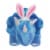Holiday Home Dino With Bunny Ears Plush - Blue Perspective: front