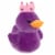 Holiday Home 8 Inch Purple Duck With Crown Plush Perspective: front