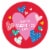 Holiday Home Valentine's Love U2 Pieces Paper Dinner Plates Perspective: front
