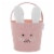 Holiday Home® Easter Corduroy Bunny Basket - Pink Perspective: front